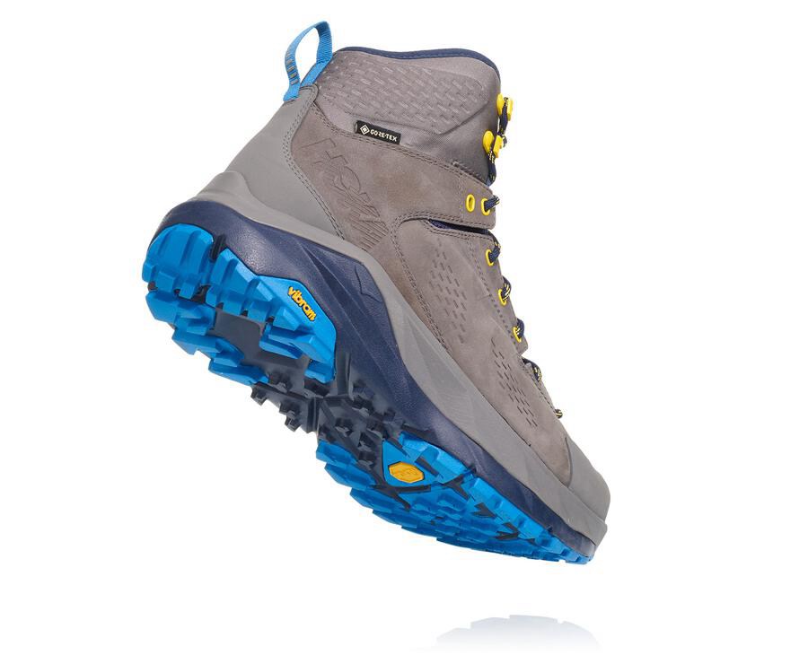 Botas De Montaña Hoka One One Hombre Grises/Azules - Kaha Gore-Tex - HRMW24850